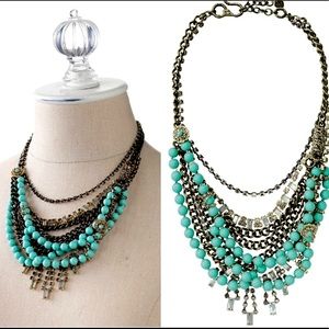 Stella & Dot Chunky Turquoise Marchesa Necklace